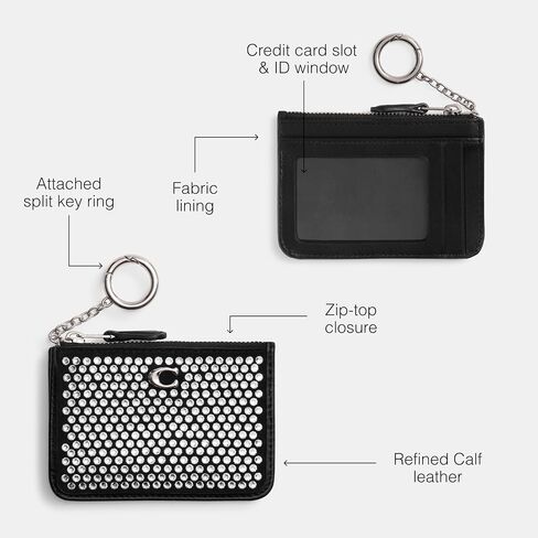 حافظة بطاقات أساسية للنساء من COACH، V5/أنثراسايت in Saudi Arabia