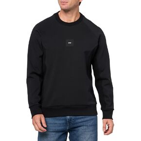 BOSS Men's Badge Logo Cotton Blend Sweatshirt in Saudi Arabia