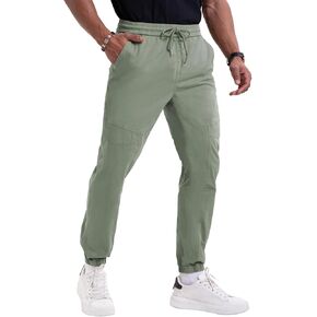 NATUVENIX Mens Casual Pants Stretch Joggers for Men with Pockets Chino Pants for Men Lightweight Mens Travel Pants Drawstring in Kuwait