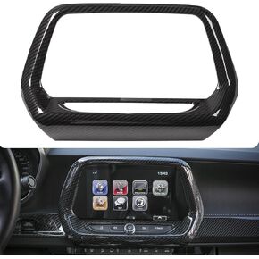 RT-TCZ Navigation GPS Large Screen Panel Frame Cover Carbon Fiber Interior Accessories for Chevrolet Camaro 2017 2018 2019 2020 2021 2022 (Carbon Fiber Grain) in Kuwait