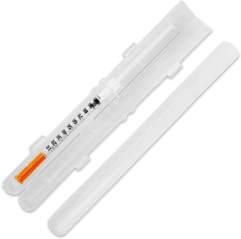 GMS 100cc Syringe Case - Holds New, Used & Prefilled Syringes with Needles, Small & Discreet, Ideal for Travel - 2-Pack - Black in Kuwait