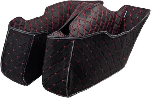 Advanblack 2024 Road Glide Saddlebag Liner دراجة نارية قطرة سجاد السجاد سجاد يناسب '23 -24 CVO و 24-25 Harley Road Glide Fltrx Street Glide Flhx (خيط برتقالي) in Saudi Arabia