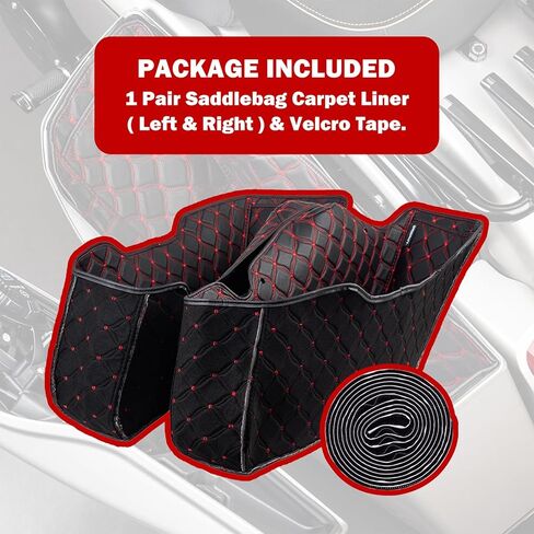 Advanblack 2024 Road Glide Saddlebag Liner دراجة نارية قطرة سجاد السجاد سجاد يناسب '23 -24 CVO و 24-25 Harley Road Glide Fltrx Street Glide Flhx (خيط برتقالي) in Saudi Arabia