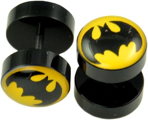 ACCmall Fake Ear Plugs Batman 16G-10mm(00G) 2pcs in Saudi Arabia