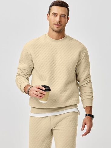 Jmierr Men's 2 قطعة عارضة ملابس Crewneck Sweatshirt tracksuit & joggers sweatpants setsuit مجموعة in Kuwait