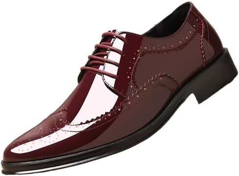 Men's Business Dress Shoes Versatile Plus Size Wedding Shoes Pointed Toe Strappy Low(White-Dinosaur Doodle4,7.5) in Saudi Arabia