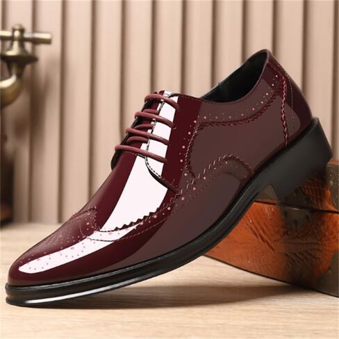 Men's Business Dress Shoes Versatile Plus Size Wedding Shoes Pointed Toe Strappy Low(White-Dinosaur Doodle4,7.5) in Saudi Arabia