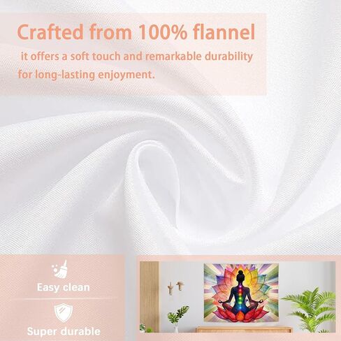 AQYIP Seven Chakra Yoga Meditation Tapestry Wall Hanging, Colorful Mandala Indian Hippie Chakra Tapestry Decorative Wall Blanket Decor for Meditation Yoga Zen Room Bedroom, 50x60 Inch in Saudi Arabia