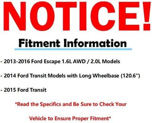 Detroit Axle-مجموعة الفرامل لعام 2013-2016 Ford Escape 2014-2018 Transit Connect Disc Discor دوارات الفرامل السيراميك بديل: 12.60 "بوصة الأمامية و 11.02 بوصة مزورة خلفية بوصة in Saudi Arabia