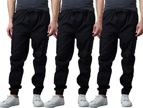 Galaxy by Harvic 2-Pack Men Cotton Flex Stretch Cargo Pants (الأحجام ، S-2XL) in Saudi Arabia