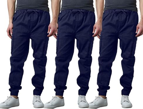Galaxy by Harvic 2-Pack Men Cotton Flex Stretch Cargo Pants (الأحجام ، S-2XL) in Kuwait
