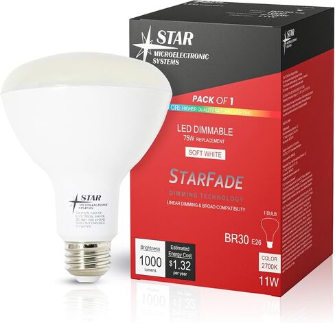 LED LED LID Dimable Compatibility 90 CRI 1000 Lumens 5000K 22،000HRS BR30 (6 Pack) in Saudi Arabia