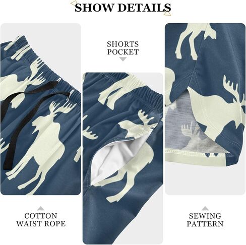 Fisyme Womens Shorts Loose Soft Elastic Waist Pajama Bottoms Casual Lounge Sleep Boxer Pj Shorts Sleepwear in Saudi Arabia