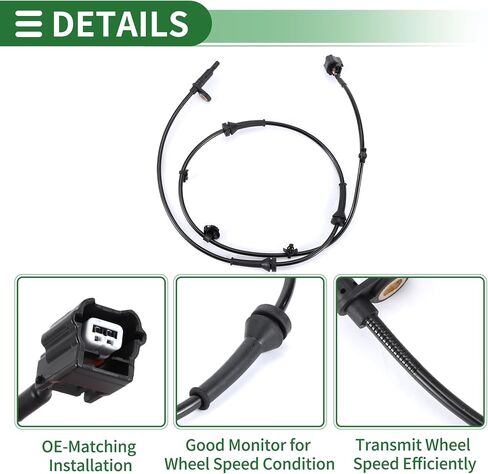 Motoforti ABS Wheel Speed Sensor ABS Sensor Anti-Lock Braking System Sensor for Nissan Pathfinder 2013-2020 No.479013JA0A Rear Left in Saudi Arabia
