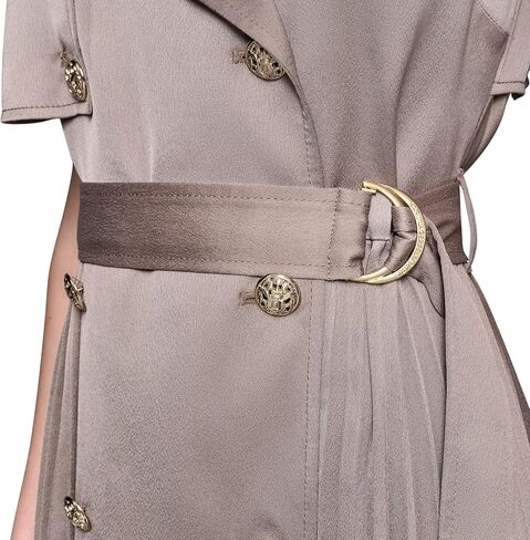 KARL LAGERFELD Women's Belted Sleeveless Satin Back Crepe Midi Dress in Saudi Arabia
