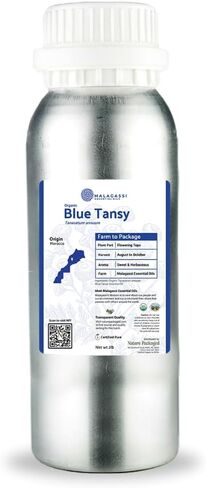 Organic Blue Tansy Essential Oil - Blue Tansy Oil Direct from Malagassi Essential Oils - Ideal in Blue Tansy Face Oil - Organic Blue Tansy for Candle Making and Soap Making (5 mL) in Kuwait