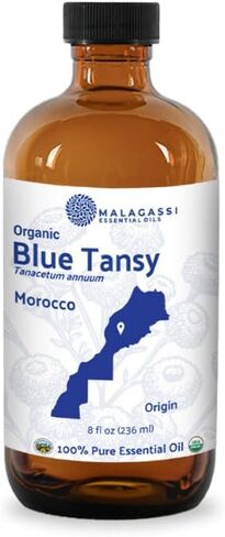 Organic Blue Tansy Essential Oil - Blue Tansy Oil Direct from Malagassi Essential Oils - Ideal in Blue Tansy Face Oil - Organic Blue Tansy for Candle Making and Soap Making (5 mL) in Kuwait