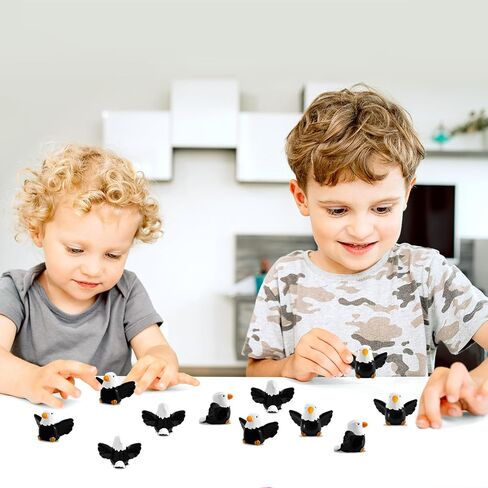 30 Pcs Mini Resin Bald Eagle Tiny Small Patriotic Bald Eagle Figurine Miniature Garden Decor,Bald Eagle Toy Figure for Independence Day Party Outdoor Lawn Garden in Saudi Arabia