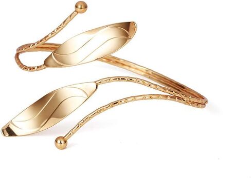 XAM Arm Cuff Upper Arm Bracelet for Women Adjustable Flower Sea Shell Leaf Feather Open Upper Arm Bangle Bracelet Boho Summer Holiday Jewelry in Saudi Arabia