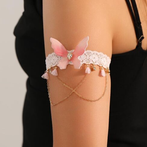 Upper Arm Cuff Bracelet for Women, Gothic Halloween Harness Armlet Cuff Adjustable Upper Arm Chain Bangle Band for Women in Saudi Arabia
