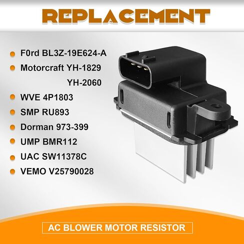 مقاوم محرك منفاخ HVAC ، متوافق مع 2010-2017 F0RD Expedition 2010-2014 F0RD F-150 2011-2017 LINCOLN NAVIGATOR ، AC PLOWER MODULE CONTROL Auto Temp Control ، BL3Z-19E624-A YH-1829 in Saudi Arabia