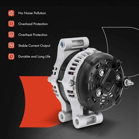 A-Premium Alternator Compatible with Chrysler 300 2008-2012 & Dodge Challenger 2008-2010, Charger 2008-2013, Magnum 2008, 12V 160A CW 6-Groove Pulley, Replace# 4210000620 in Saudi Arabia