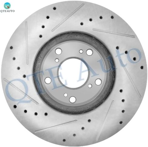 PM Auto Set of 12 Front-Rear Drilled Slotted Disc Brake Rotors-Ceramic Brake Pad kit For 2003-2007 Honda Accord in Saudi Arabia
