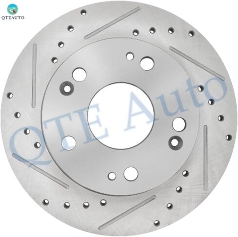 PM Auto Set of 12 Front-Rear Drilled Slotted Disc Brake Rotors-Ceramic Brake Pad kit For 2003-2007 Honda Accord in Saudi Arabia
