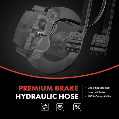 A-Premium Front Passenger Brake Hydraulic Hose Compatible with Select Mercedes-Benz Models - ML320 1998-2003, ML350 2003-2005, ML430 1999-2001, ML500 2002-2005/2013-2015, ML55 AMG 2000-2003 in Saudi Arabia