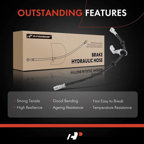A-Premium Front Passenger Brake Hydraulic Hose Compatible with Select Mercedes-Benz Models - ML320 1998-2003, ML350 2003-2005, ML430 1999-2001, ML500 2002-2005/2013-2015, ML55 AMG 2000-2003 in Saudi Arabia