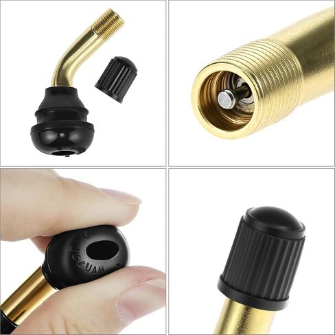 Qwork PVR70 Steam Valve Steam ، 8 حزمة 90 درجة صمام الإطارات بدون أنبوب للدراجات النارية ، والدراجات البخارية ، ATVS in Saudi Arabia