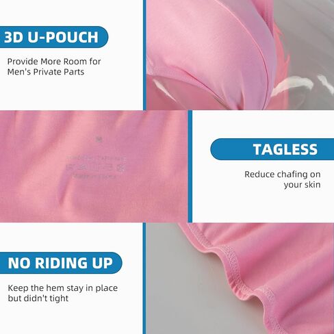 Men's Cotton Breathable Briefs, Ultra Soft No Fly Underwear with Supportive Pouch, 4 Pack in Kuwait