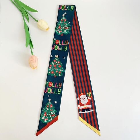QTMY 16 Pack Christmas Purse Scarf for Bags Silk Head Scarf for Hair Handbag Women Hair Neck Scarves Gifts,144 in Saudi Arabia