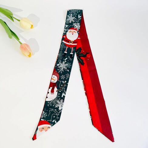 QTMY 16 Pack Christmas Purse Scarf for Bags Silk Head Scarf for Hair Handbag Women Hair Neck Scarves Gifts,144 in Saudi Arabia