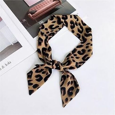 3 PCS Brown Leopard Neck Tie Chic Skinny Ravid Band Basslish Presh Accf Leopard Accessory Women's Fashions Orchves and Wraps in Kuwait