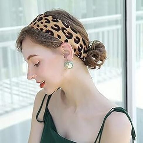 3 PCS Brown Leopard Neck Tie Chic Skinny Ravid Band Basslish Presh Accf Leopard Accessory Women's Fashions Orchves and Wraps in Kuwait