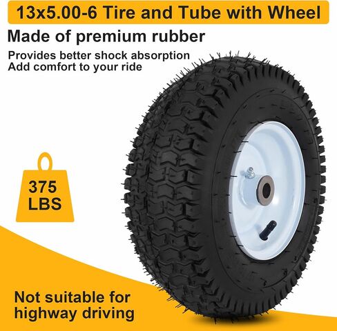 13x5.00-6 إطارات جزازة العشب والأنبوب الداخلي مجموعات متوافقة مع جرار الفناء والشاحنة اليدوية وركوب جزازة العشب وجرور العشب والمزيد in Saudi Arabia