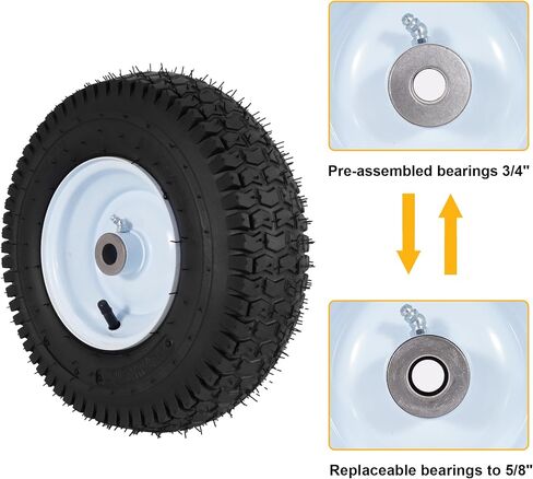 13x5.00-6 إطارات جزازة العشب والأنبوب الداخلي مجموعات متوافقة مع جرار الفناء والشاحنة اليدوية وركوب جزازة العشب وجرور العشب والمزيد in Saudi Arabia
