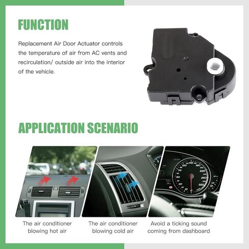SCITOO 89018380 Air Door Actuator 604-166 HVAC Blend Door Actuator Replacement for 2000-2005 for Cadillac DeVille-Temp Left in Saudi Arabia