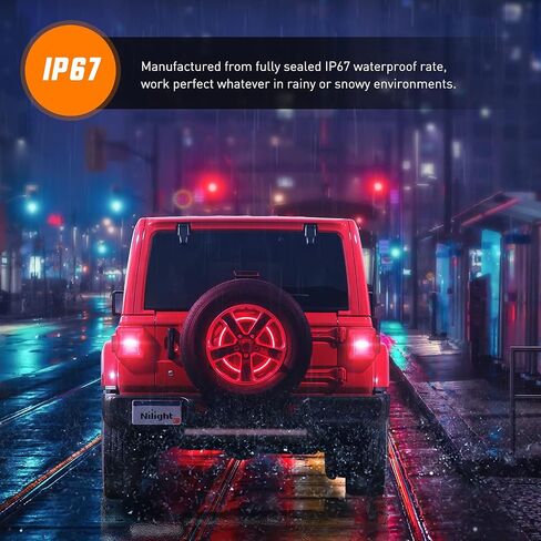 Nilight JK ضوء علامة جانبية 8LED عدسة مدخنة كهرمان أمامي مؤشر ضوء إشارات الانعطاف IP67 ضوء إزالة مقاوم للماء متوافق مع 2007-2017 Wrangler JK JKU in Saudi Arabia