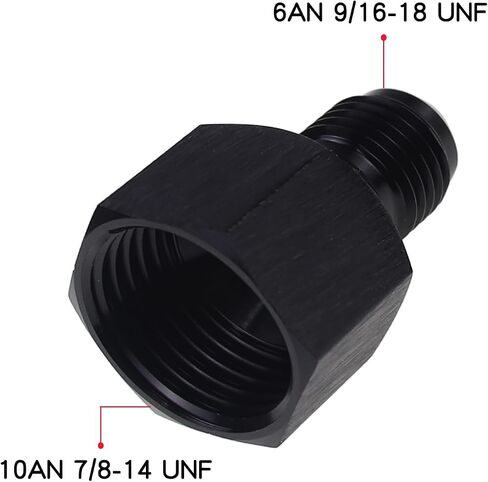 10AN Female to 6AN Male Flare Reducer Adapter Fitting Connector Aluminum for Fuel System Fuel Tank Fuel Line Fuel Cell Transmission Oil Cooler (AN10 to AN6 2 Pcs) in Kuwait