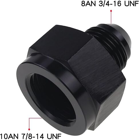 10AN Female to 6AN Male Flare Reducer Adapter Fitting Connector Aluminum for Fuel System Fuel Tank Fuel Line Fuel Cell Transmission Oil Cooler (AN10 to AN6 2 Pcs) in Kuwait