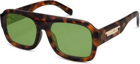 SOJOS Trendy Square Aviator Sunglasses for Womens Mens Polarized Flat Top Designer Inspired UV400 Sun Glasses SJ2281 in Kuwait