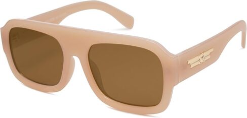 SOJOS Trendy Square Aviator Sunglasses for Womens Mens Polarized Flat Top Designer Inspired UV400 Sun Glasses SJ2281 in Kuwait
