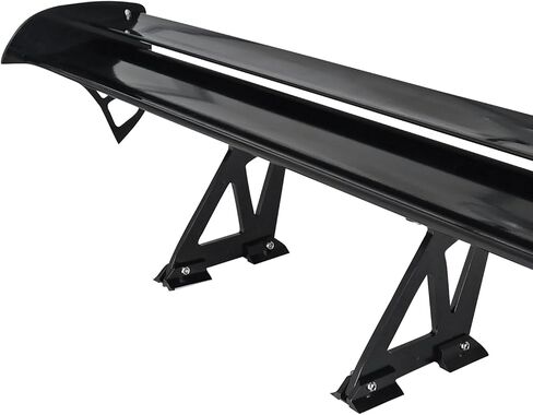 Spec-D Tuning 52" Universal Glossy Black Aluminum Adjustable F1 Style Double Deck Rear Trunk Spoiler in Saudi Arabia