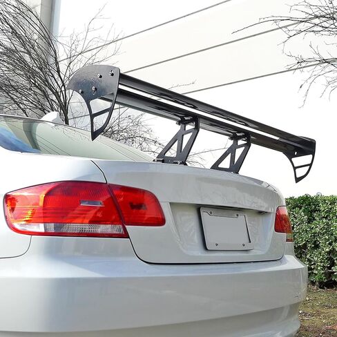 Spec-D Tuning 52" Universal Glossy Black Aluminum Adjustable F1 Style Double Deck Rear Trunk Spoiler in Saudi Arabia