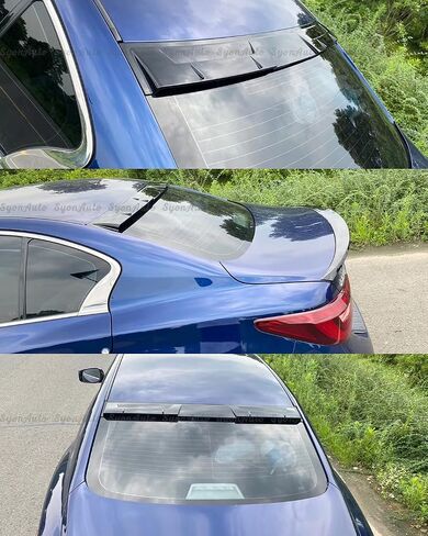 يناسب 2014-2021 Infiniti Q50 Gloss Black V Style Roof Spoiler Spoiler Wing Wing ، in Kuwait