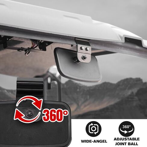 A & UTV Pro Can-Am Defender Mirrors Kit View الخلفية والمرايا الجانبية القابلة للتعديل لعام 2016-2024 ، المرآة الخلفية المحدبة ، استبدل OEM# 715002459 ، 3pcs in Saudi Arabia