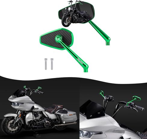 Advanblack Axion Performance Style Mirrors Harley Motorcycle View View Reports متوافقة مع Sportster Softail Road Glide Electra Street Glide King Dyna Ultra V-Rod Indian (Blue) in Saudi Arabia