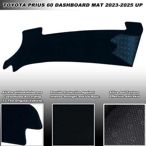 غطاء حصيرة DASH COVER INTORIOR DANDORCTORTATE PAD متوافق مع Toyota Prius 60 Hatchback 2023 2024 2025 UP Dashboard MAT COVERSORIES in Saudi Arabia